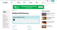 Desktop Screenshot of dictionary.webmd.com