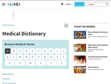 Tablet Screenshot of dictionary.webmd.com